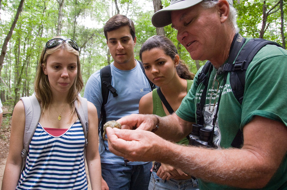 Students from Brazil visit Jug Bay Wildlife Sanctuary with Dr. Lowell Adams ENST