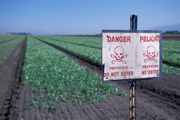 Pesticide warning sign  Georgic Odyssey project - Photograph by Edwin Remsberg