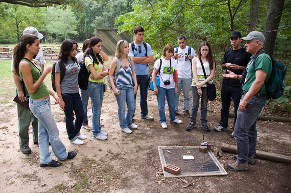 Students from Brazil visit Jug Bay Wildlife Sanctuary with Dr. Lowell Adams ENST