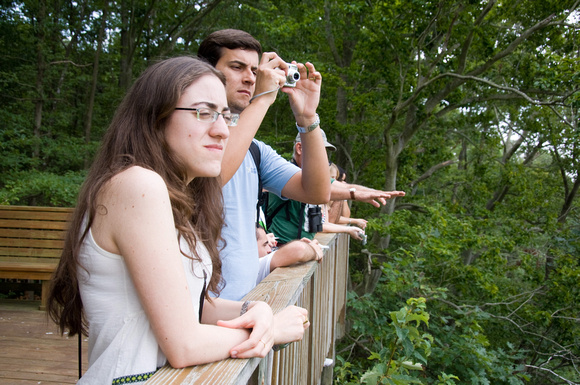 Students from Brazil visit Jug Bay Wildlife Sanctuary with Dr. Lowell Adams ENST